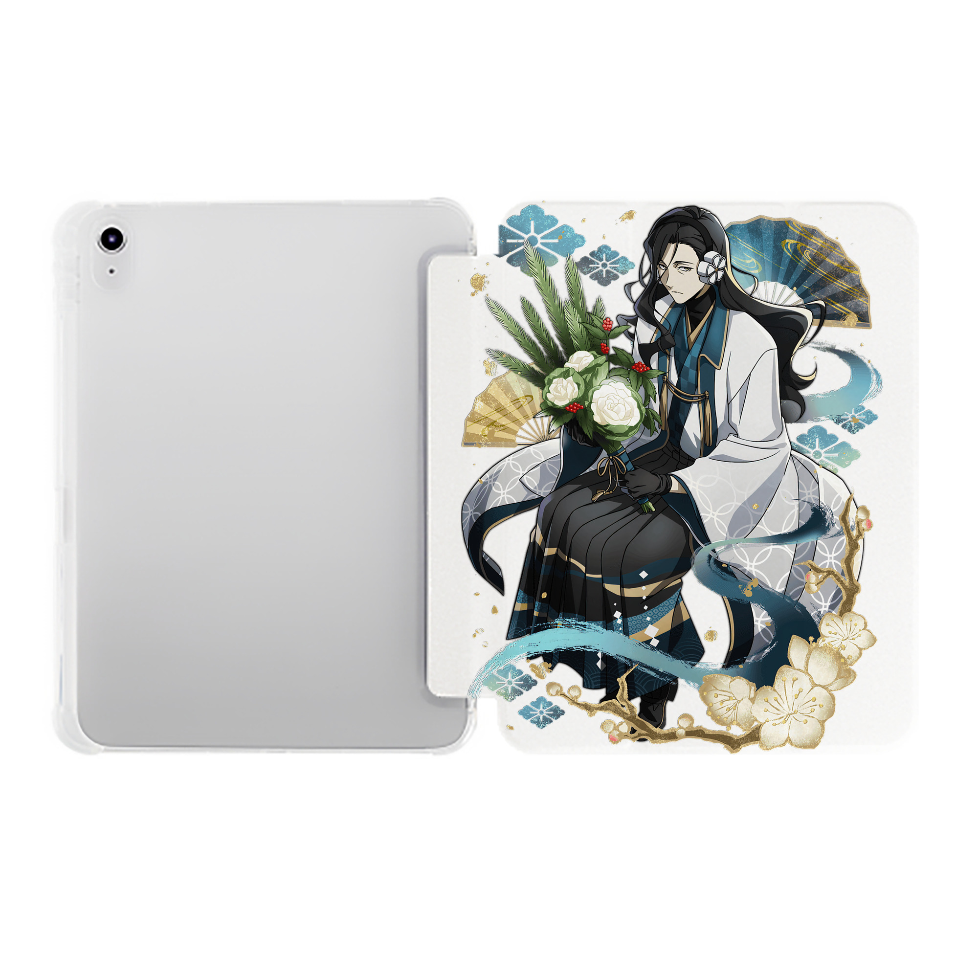 （画像用） 文豪ストレイドッグス Bungo Stray Dogs IPad ケース ペン収納付き 三つ折りスタンド PUレザー×シリコン 対応機種9.5/10.5/10.9インチ